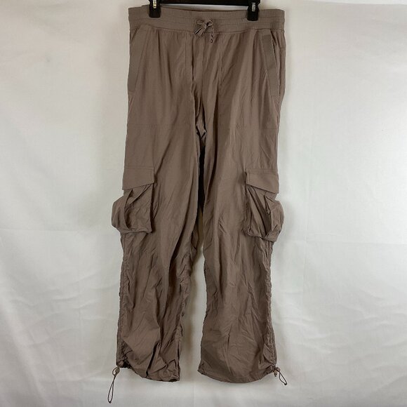 Lululemon Dance Studio Relaxed-Fit Mid-Rise Cargo Pant L Warm Ash Gray Tan - Picture 1 of 11